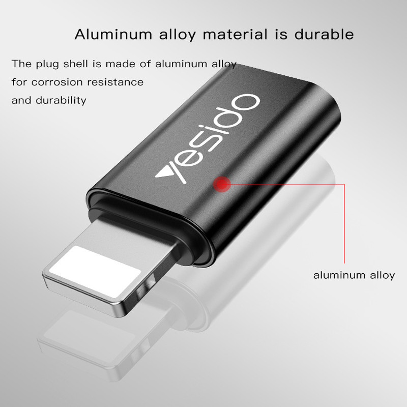 yesido USB OTG adapter a Type-C adapterhez töltőkábel átalakító iPhone Macbookhoz Samsung Huawei Xiaomi Type C USB OTG-hez