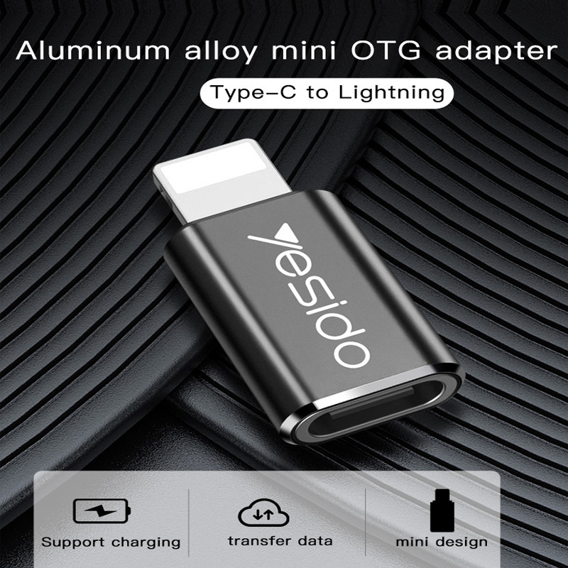 yesido USB OTG adapter a Type-C adapterhez töltőkábel átalakító iPhone Macbookhoz Samsung Huawei Xiaomi Type C USB OTG-hez
