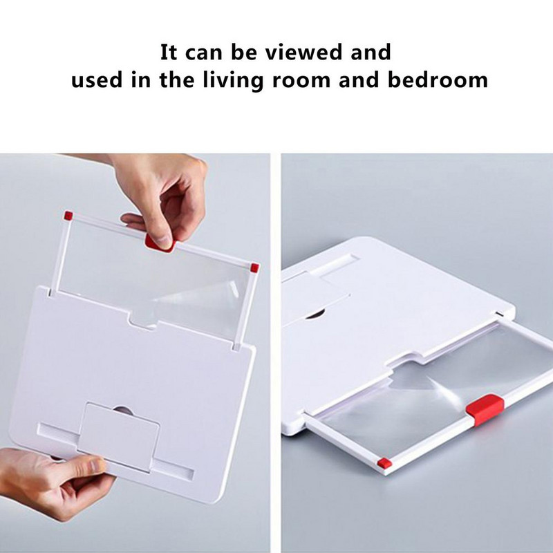 12 hüvelykes szemvédő kihúzható mobiltelefon képernyő nagyító állvány 3D nagyító videó erősítő projektor konzol asztali tartó