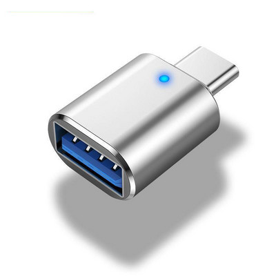 Adaptor LED OTG tip C la conector USB3.0 pentru Samsung Xiaomi Huawei POCO Cablu de date Convertor masculin la femel Adaptoare USB C