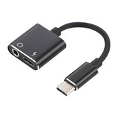 Adaptor cablu USB C la mufă 3,5 tip C 2 în 1 USB tip C 3,5 mm Convertor audio pentru căști Adaptor cablu de încărcare