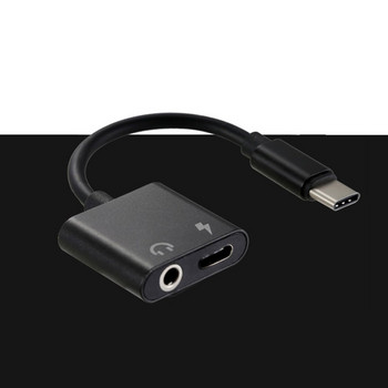 Προσαρμογέας καλωδίου USB C σε υποδοχή 3.5 τύπου C 2-σε-1 Μετατροπέας ακουστικού ήχου USB Type C 3,5 mm Προσαρμογέας καλωδίου φόρτισης
