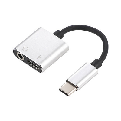 Adaptor cablu USB C la mufă 3,5 tip C 2 în 1 USB tip C 3,5 mm Convertor audio pentru căști Adaptor cablu de încărcare