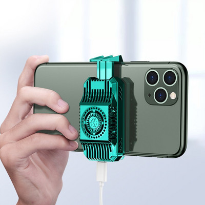 Universal Mini Mobile Phone Cooling Fan Radiator Turbo Hurricane Game Cooler Κινητό τηλέφωνο Cool Heat Sink για iPhone/Samsung/Xiaomi