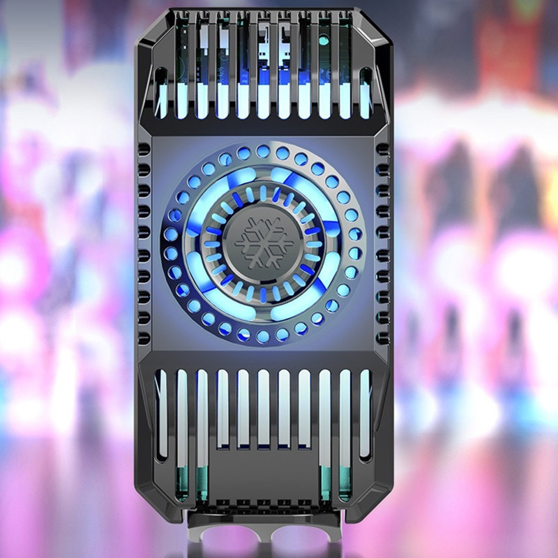 Univerzális mini mobiltelefon hűtőventillátor radiátor Turbo Hurricane Game Cooler Cell Phone Cool hűtőborda iPhone/Samsung/Xiaomi számára