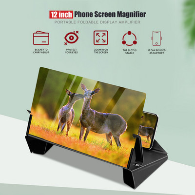 HD 3D Video Magnifier Glass 12-inch Mobile Phone Accessories Cellphone Grip Holder Stand Screen Amplifier Drop Shipping
