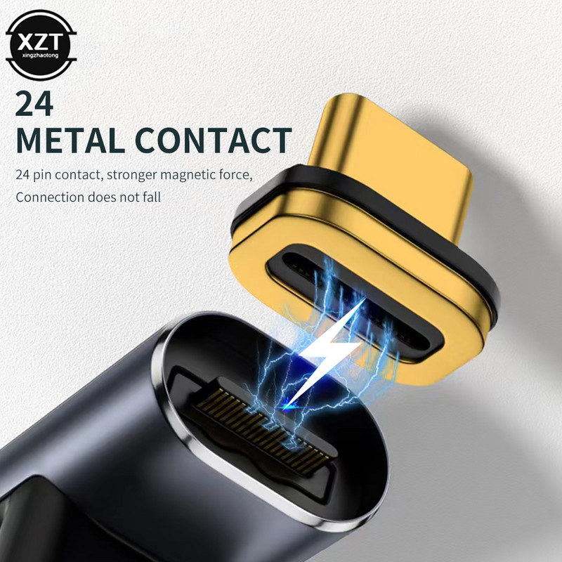 140 W-os mágneses USB 4.0 Type-C OTG adapter 40 Gbps titánötvözet gyorstöltő USB-C 8K 120HZ átalakító mágneses adapter