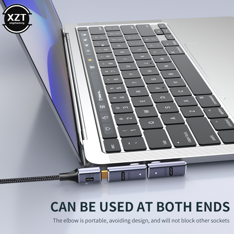 140 W-os mágneses USB 4.0 Type-C OTG adapter 40 Gbps titánötvözet gyorstöltő USB-C 8K 120HZ átalakító mágneses adapter