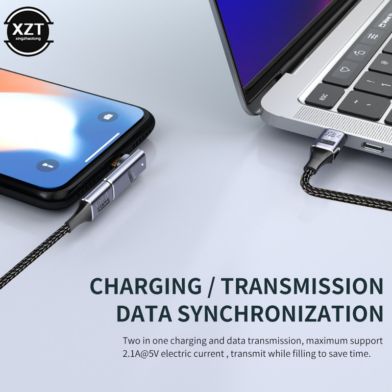 140 W-os mágneses USB 4.0 Type-C OTG adapter 40 Gbps titánötvözet gyorstöltő USB-C 8K 120HZ átalakító mágneses adapter