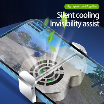 Игра Мобилен телефон Охладител Задвижван радиатор Инструмент за охлаждане Преносим охлаждащ вентилатор за IPhone 13 12 11 Pro Max Mini Xr Xs X Android