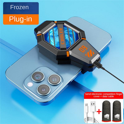 RYRA Radiator pentru telefon mobil DY09 Dispozitiv portabil de disipare rapidă a căldurii cu 2 viteze 4-6,7 inchi Încărcare universală sau plug-in opțional