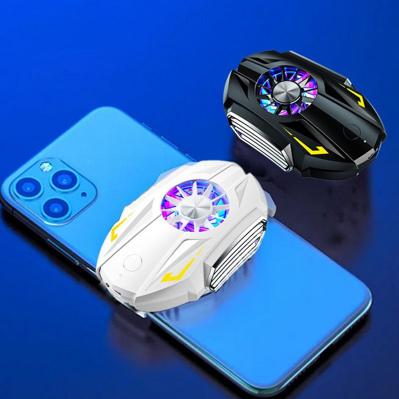 Mobiltelefon-hűtő mobiltelefon-radiátor kettős levegőkimenettel, USB tápellátású félvezető kettős hűtőventilátor PUB-G-hez és játékokhoz