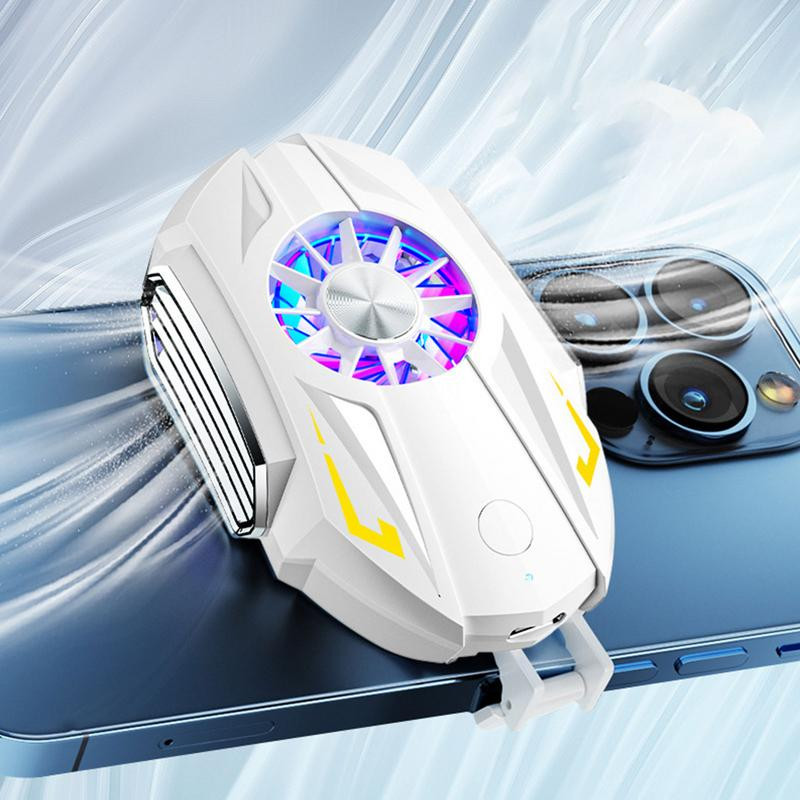 Mobiltelefon-hűtő mobiltelefon-radiátor kettős levegőkimenettel, USB tápellátású félvezető kettős hűtőventilátor PUB-G-hez és játékokhoz