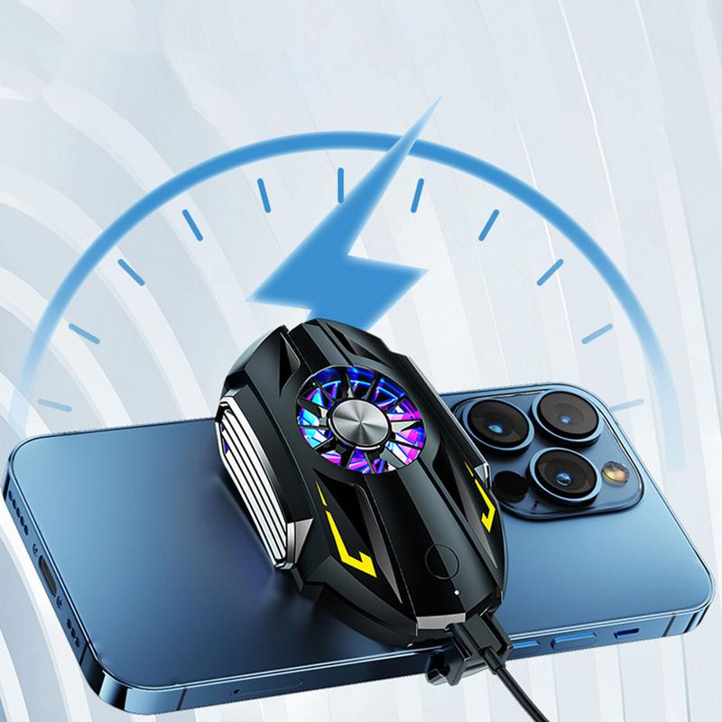 Mobiltelefon-hűtő mobiltelefon-radiátor kettős levegőkimenettel, USB tápellátású félvezető kettős hűtőventilátor PUB-G-hez és játékokhoz