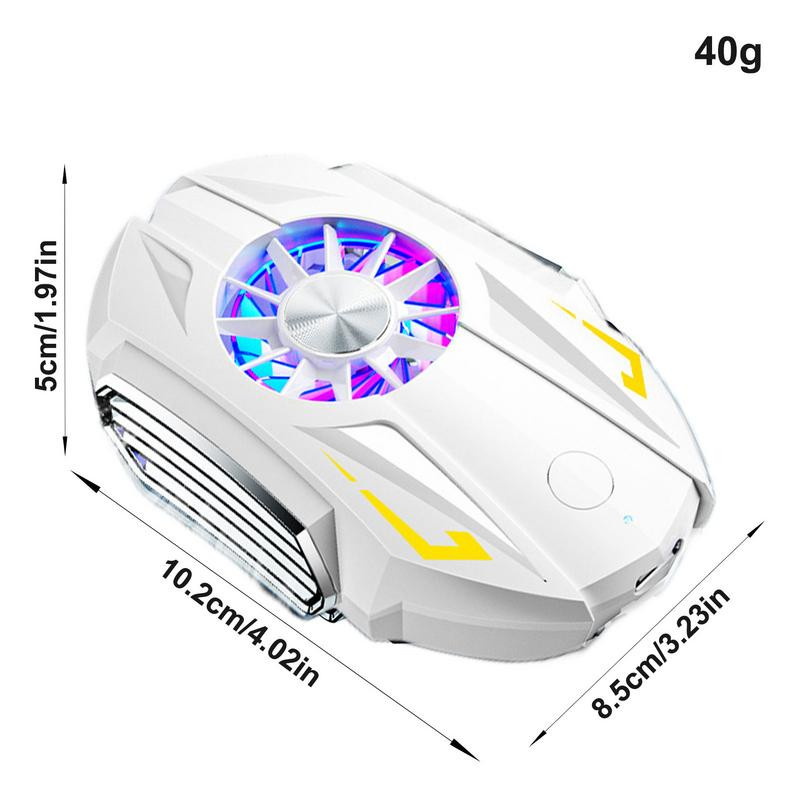 Mobiltelefon-hűtő mobiltelefon-radiátor kettős levegőkimenettel, USB tápellátású félvezető kettős hűtőventilátor PUB-G-hez és játékokhoz
