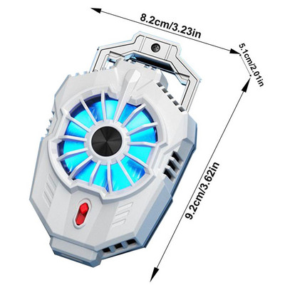 Mini ventilator de răcire universal pentru telefon mobil, radiator Turbo Hurricacane, răcitor de jocuri pentru telefon, radiator rece pentru I-Phone/Sam-sung/Xiao-mi