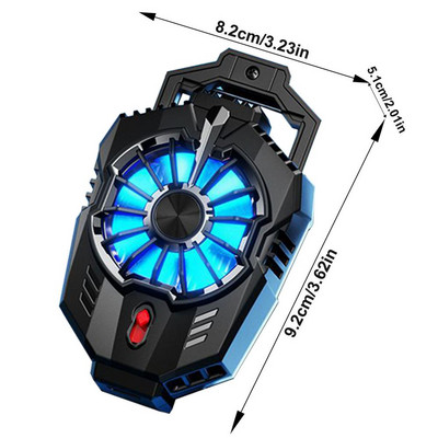 Mini ventilator de răcire universal pentru telefon mobil, radiator Turbo Hurricacane, răcitor de jocuri pentru telefon, radiator rece pentru I-Phone/Sam-sung/Xiao-mi