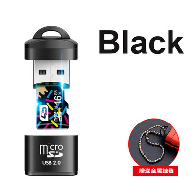 2 buc. Cititor de carduri USB 2.0 de mare viteză Adaptor pentru carduri de memorie TF Micro SD pentru computer desktop, laptop, notebook-uri Adaptor USB micro SD