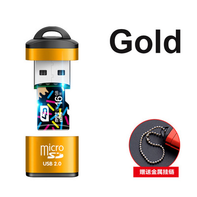 2 buc. Cititor de carduri USB 2.0 de mare viteză Adaptor pentru carduri de memorie TF Micro SD pentru computer desktop, laptop, notebook-uri Adaptor USB micro SD