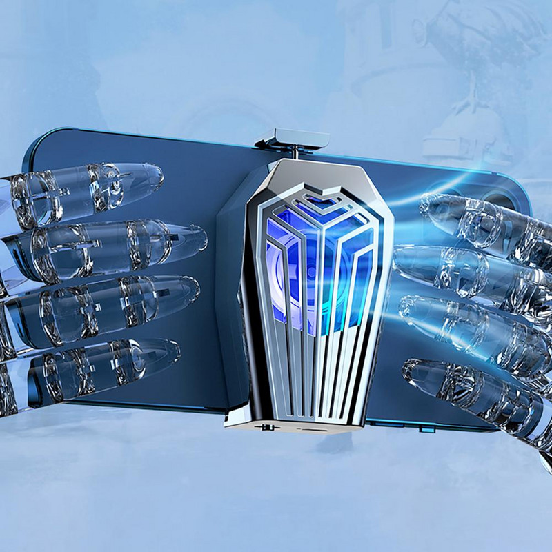 Praktikus mobiltelefon-hűtőventillátor Hátsó klip kivitel Univerzális dugaszolható/újratölthető mobiltelefon-radiátor okostelefonhoz