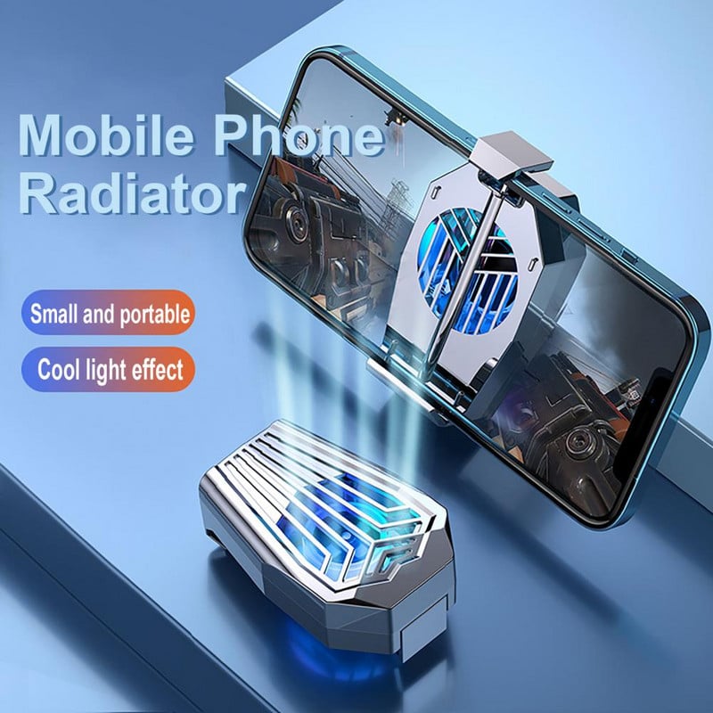 Praktikus mobiltelefon-hűtőventillátor Hátsó klip kivitel Univerzális dugaszolható/újratölthető mobiltelefon-radiátor okostelefonhoz