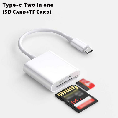 OTG USB Type C kártyaolvasó SD/TF USB C kártyaolvasó Samsung Huawei Xiaomi Macbook Pro/Air C típusú laptop telefonhoz