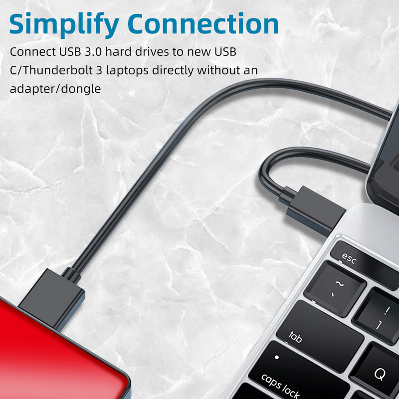 USB Type C 3.1 - Micro B 3.0 kábel Samsung NOTE 3 S5 2,5 hüvelykes merevlemez kábel Tablet Micro B kábel PC tartozékok
