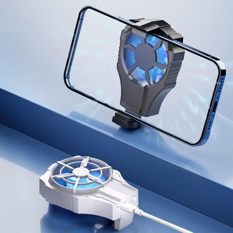 Nagy teljesítményű félvezető mobiltelefon-hűtő léghűtéses hűtő mobiltelefonhoz, újratölthető csúszásgátló hűtőkapocs telefonjátékhoz