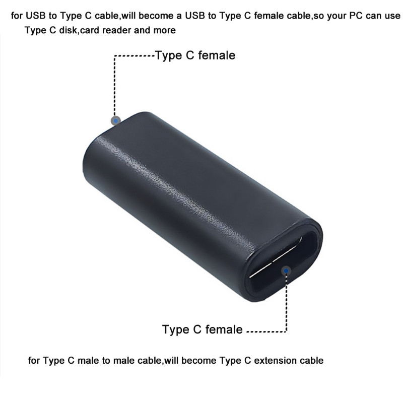 C típusú anya-alj USB C duga-duga USB 3.0-C típusú átalakító adapter