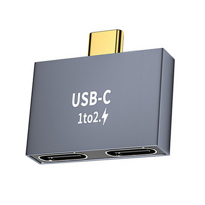 Splitter 1 la 2 tip C USB C mascul la dublu USB C mamă Adaptor pentru laptop pentru telefon mobil Transfer de date Conector de extensie Conventer