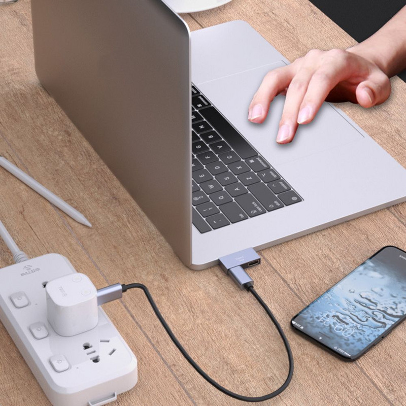 1-2 C típusú elosztó USB C dupla USB C anya laptop mobiltelefon-adapter adatátviteli konverter bővítő csatlakozó