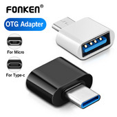 FONKEN OTG tip C la Adaptor USB 2.0 Adaptor Micro Usb pentru telefon Smartphone USB Laptop-uri la mouse USB Gamepad Flash Disk Mufă Otg