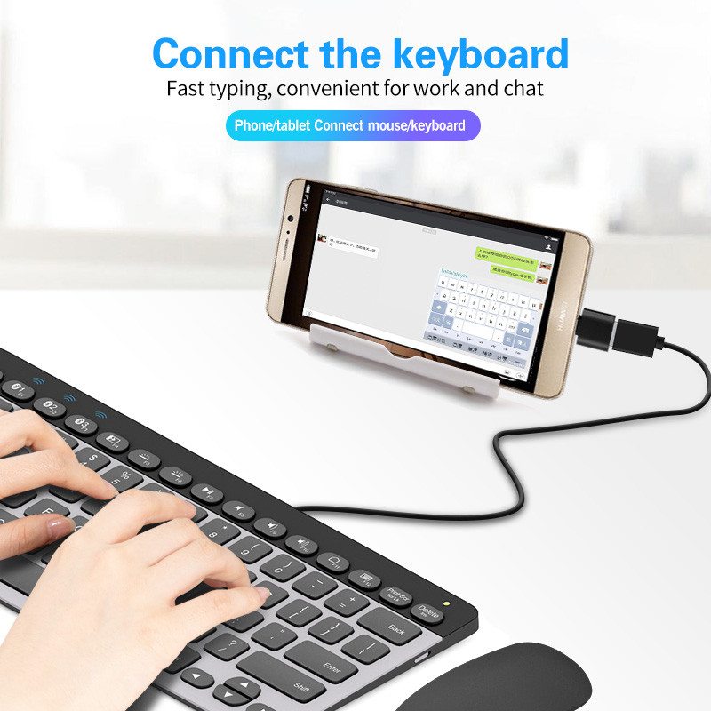 FONKEN OTG Type C - USB adapter 2.0 Micro USB telefon adapter Usbc okostelefon Laptop USB egér Gamepad Flash Disk Otg csatlakozó