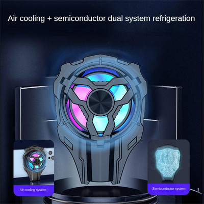 Radiator din aluminiu pentru telefon mobil, cu disipare a căldurii, clemă de răcire, radiator portabil ultra-silencios pentru telefon mobil, lumină orbitoare de 15w