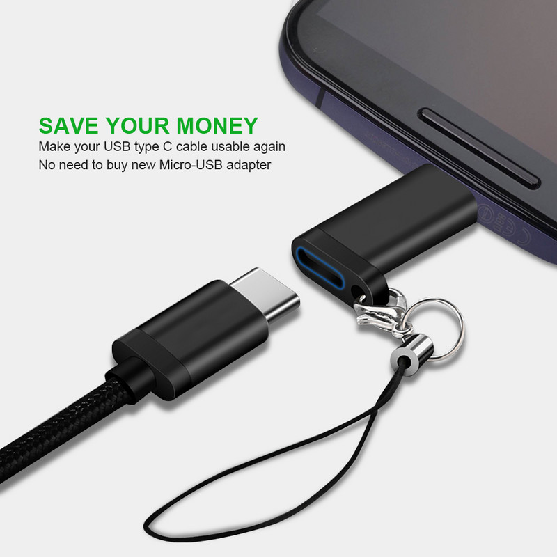 C típusú anya-mikro USB-kábel adapter átalakító Xiaomi Redmi Huawei Meizu Samsung Galaxy S7 Microusb Android telefonhoz