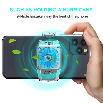 Μίνι ανεμιστήρας ψύξης κινητού τηλεφώνου Καλοριφέρ Turbo Hurricane Παιχνίδι Cooler Κινητό τηλέφωνο Cool Heat Sink για iPhone/Samsung/Xiaomi