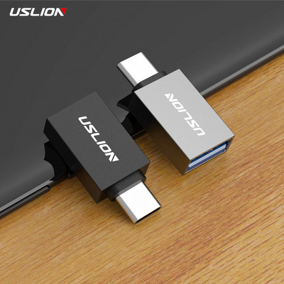 USLION Προσαρμογέας USB Type C σε USB OTG Τύπος C Μετατροπείς καλωδίων αρσενικό σε USB για Macbook Προσαρμογέας USB C Samsung S21 S20 Xiaomi