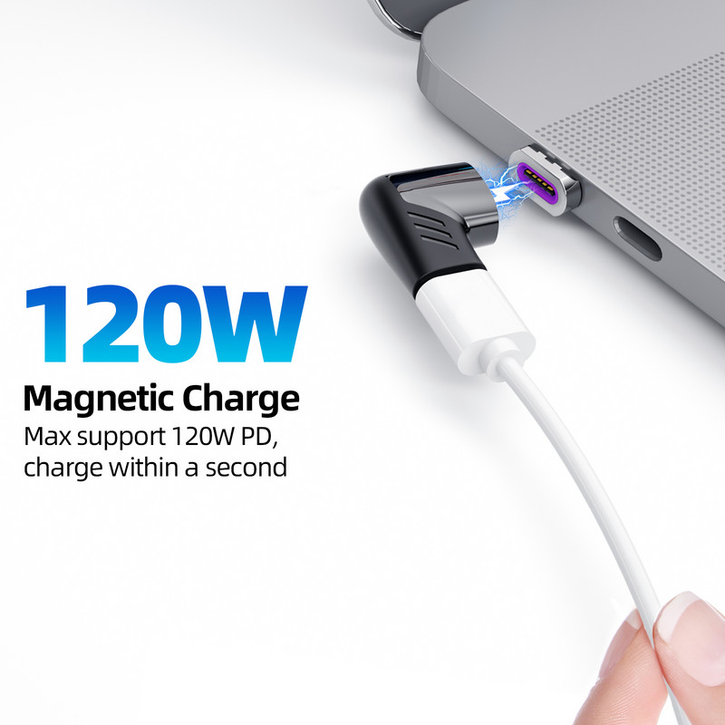 Fonken USB C töltőadapter 100 W gyorstöltő C típusú mágneses kábel átalakító Xiaomi Mi 9 Redmi Note 10 Samsung Note 10 9 készülékhez
