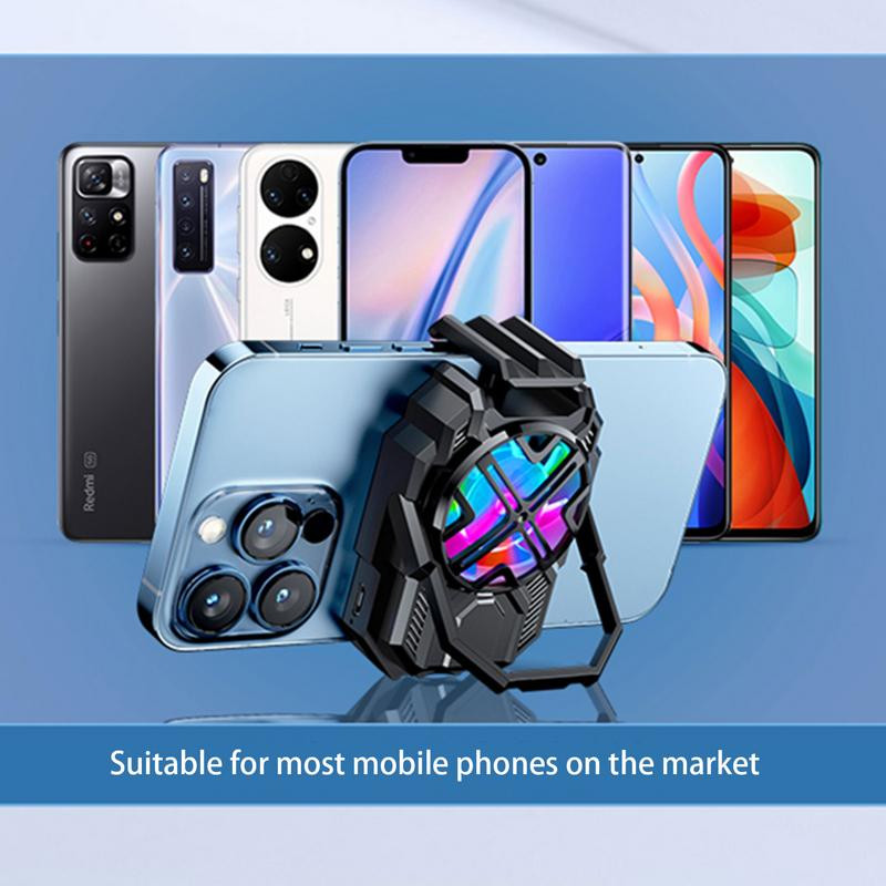 Hűtőborda mobiltelefon-radiátor ventilátorral Újratölthető mobiltelefon-radiátor némítás okostelefon hűtőborda állvány játék nézéshez