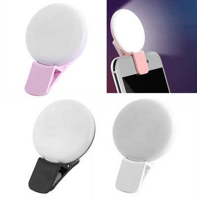 Κινητό τηλέφωνο LED Selfie Ring Light Portable Mini Durable Practical Three Stop Dimming Circle Photography Clip Fill Light