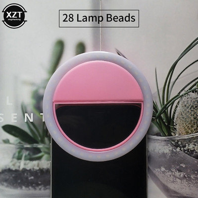 Led Selfie Ring Light Φακός κινητού τηλεφώνου Δαχτυλίδι LED Selfie για iPhone Αξεσουάρ Samsung Xiaomi Huawei για Selfie Clip Light