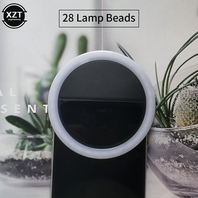Led Selfie Ring Light Φακός κινητού τηλεφώνου Δαχτυλίδι LED Selfie για iPhone Αξεσουάρ Samsung Xiaomi Huawei για Selfie Clip Light
