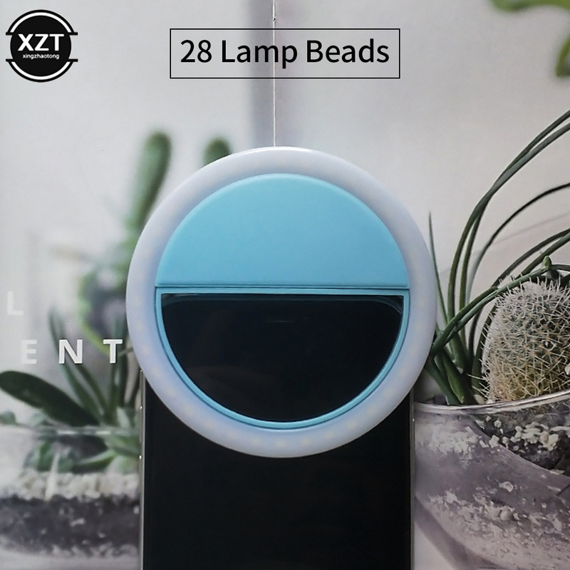 Led asmenukės žiedo lemputė mobiliojo telefono objektyvo LED asmenukės lempos žiedas, skirtas iPhone Samsung Xiaomi Huawei telefono asmenukių spaustuko lemputės priedas