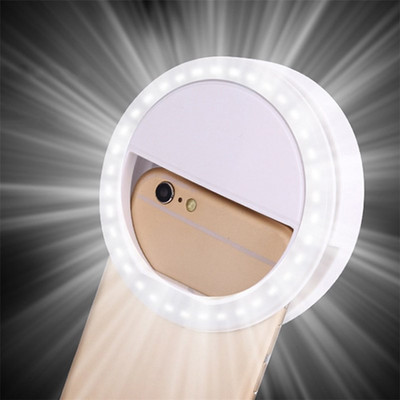 2021 New Universal Ring Lamp Mobile Phone Lens Selfie Ring Light Luminous USB Charge LED Ring Clip For iPhone Flash Selfielight