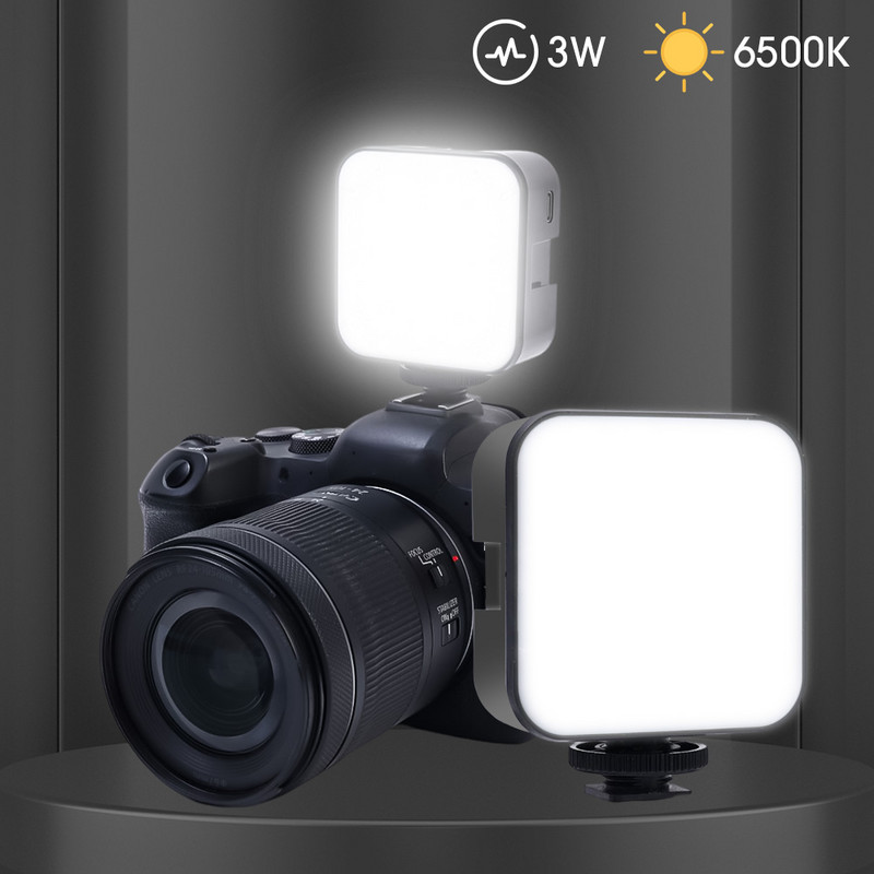 6500K 49LED vaizdo apšvietimo kameros užpildymo lemputės 3 šviesos režimo nešiojamas fotografavimo apšvietimas, skirtas DJI Sony DSLR Nikon fotoaparatams