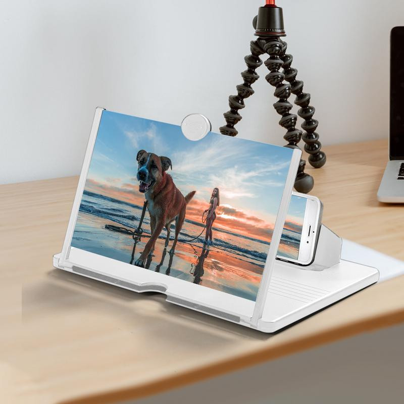 Mobiltelefon 3D képernyő nagyító HD videó erősítő állvány összehajtható nagyító okostelefon tartó Foriphone