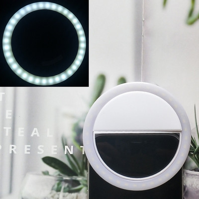 Led Selfie Ring Light Φακός για κινητά τηλέφωνα LED Selfie Δαχτυλίδι για iPhone Samsung Xiaomi Huawei για τηλέφωνο Selfie Clip Light Accessoire