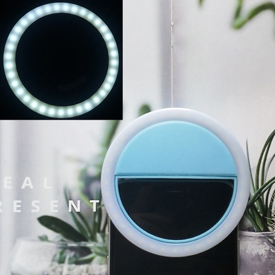 Led Selfie Ring Light Φακός για κινητά τηλέφωνα LED Selfie Δαχτυλίδι για iPhone Samsung Xiaomi Huawei για τηλέφωνο Selfie Clip Light Accessoire