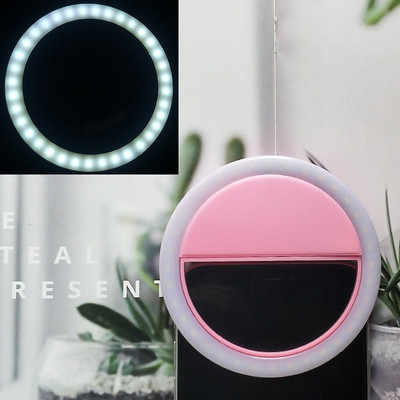 Led Selfie Ring Light Φακός για κινητά τηλέφωνα LED Selfie Δαχτυλίδι για iPhone Samsung Xiaomi Huawei για τηλέφωνο Selfie Clip Light Accessoire