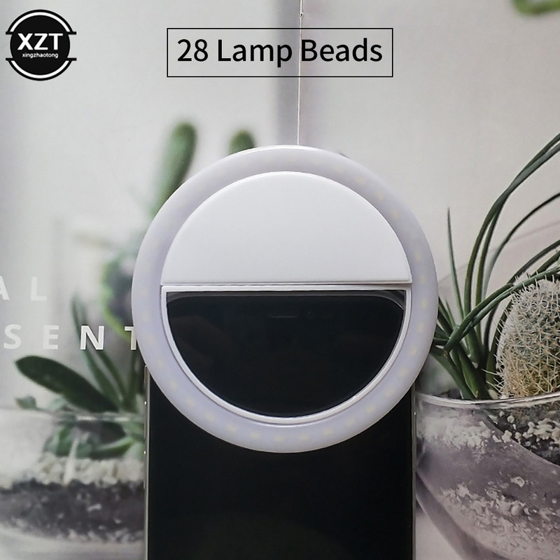 Led asmenukių žiedo lemputė mobiliojo telefono objektyvo LED asmenukių lempos žiedas, skirtas iPhone Samsung Xiaomi Huawei telefono asmenukių spaustuko lemputės priedas